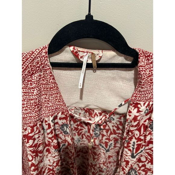 Free People Sheila's Floral Kimono Lace Tie Open Blouse - Picture 4 of 9